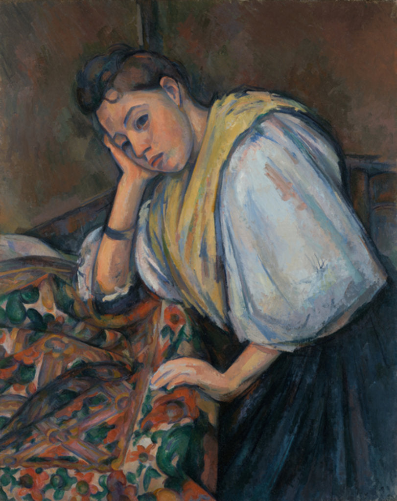 Detail of Young Italian woman at a Table, c.1895-1900 by Paul Cezanne