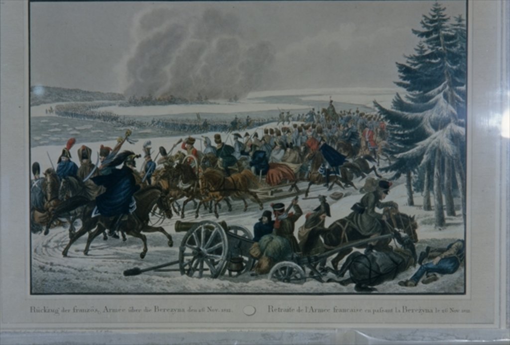 Detail of The retreat of the French army from Moscow in 1812 by Heinrich August Mansfeld