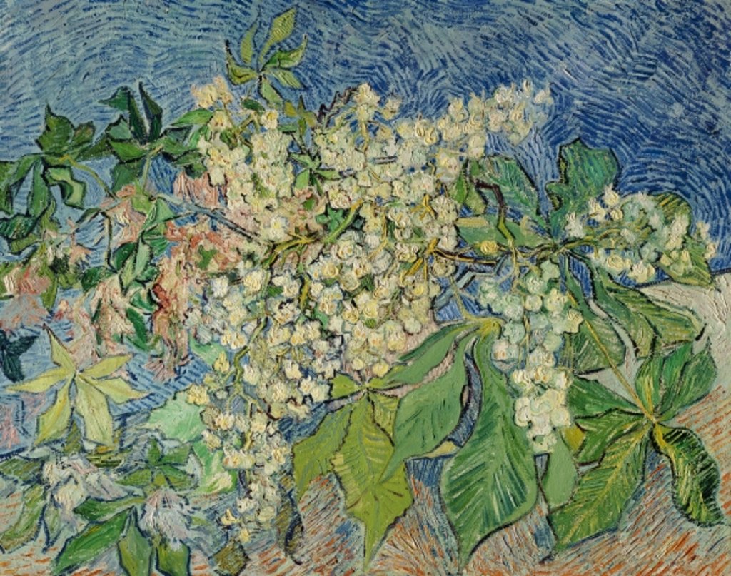 Detail of Blossoming Chestnut Branches, 1890 by Vincent van Gogh