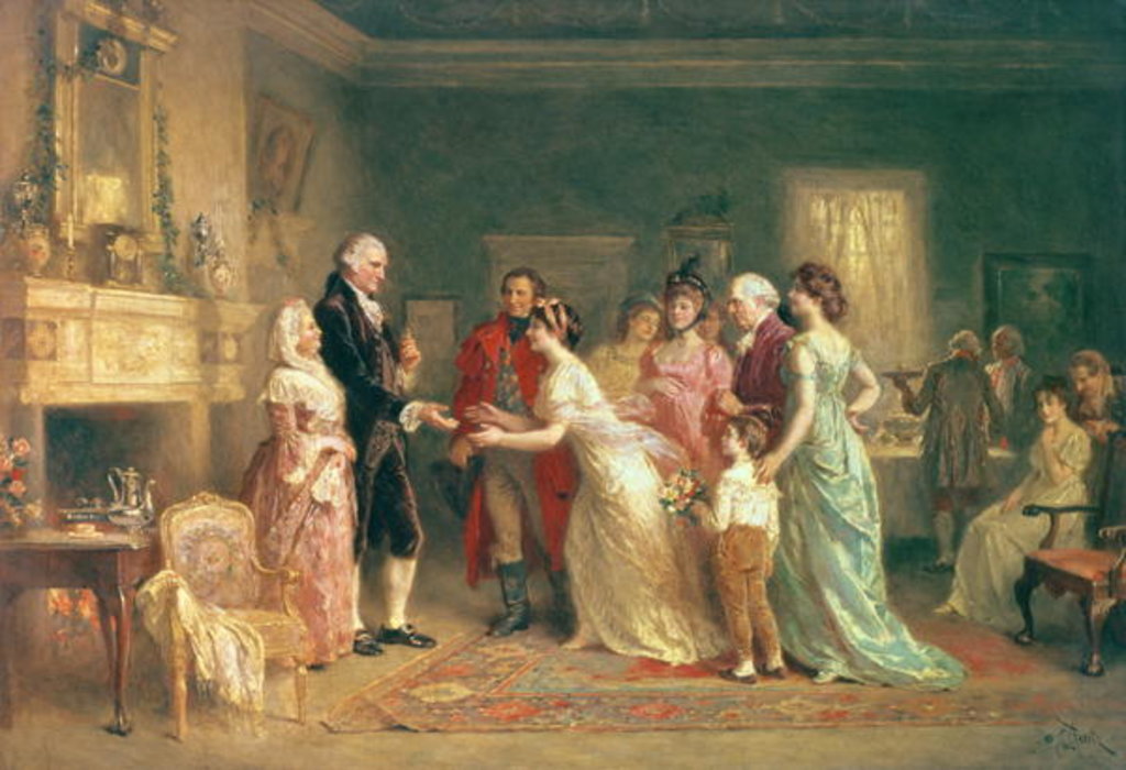 Detail of Washington's Birthday, 1798 by Jean Leon Gerome Ferris