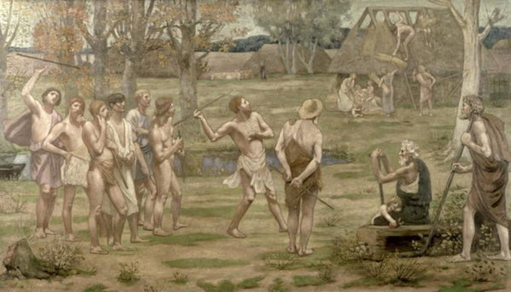 Detail of Ludus Pro Patria by Pierre Puvis de Chavannes