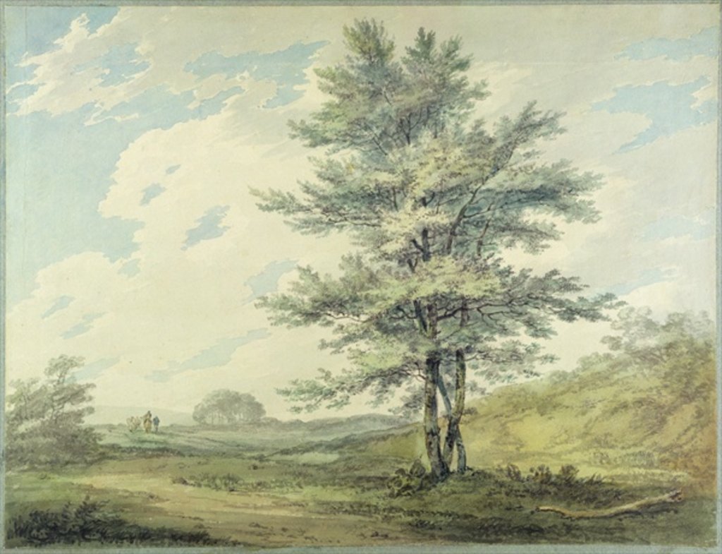 Detail of Landscape with Trees and Figures, c.1796 by Joseph Mallord William Turner