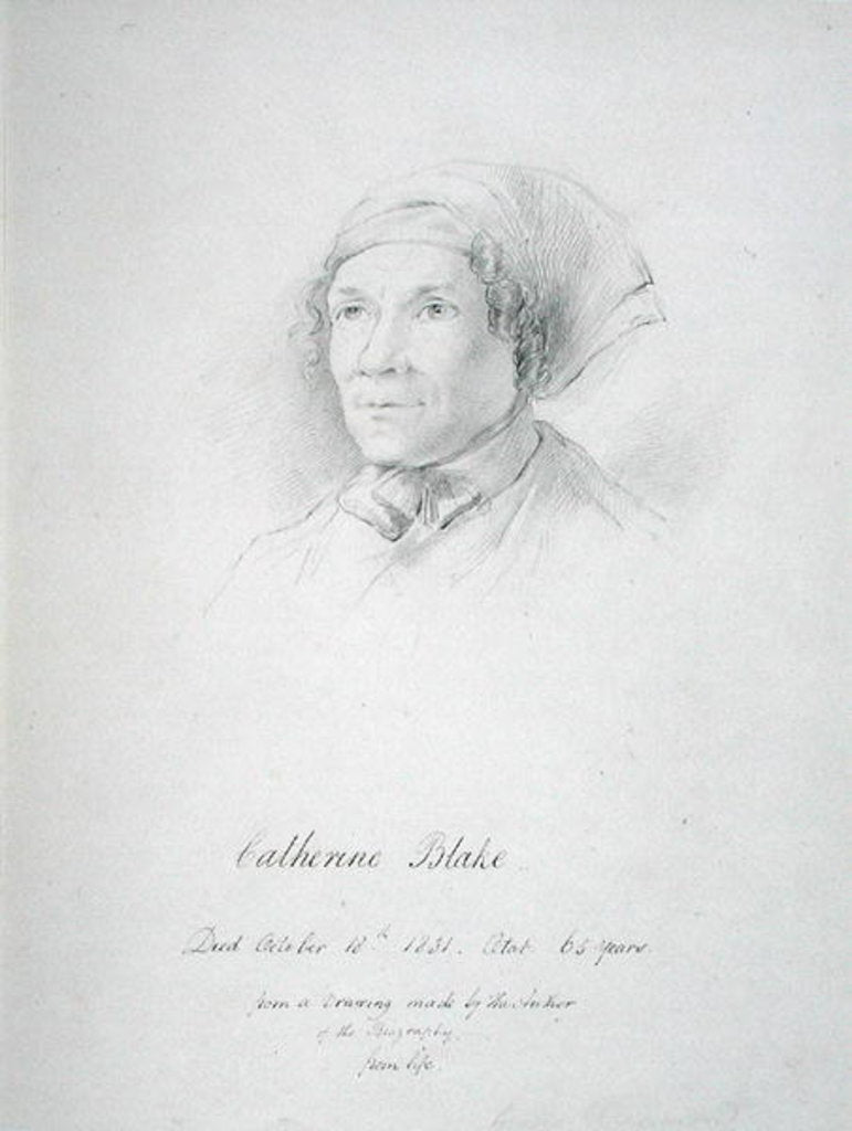 Detail of Portrait of Catherine Blake after a drawing by Frederick Tatham, c.1830 by George Richmond