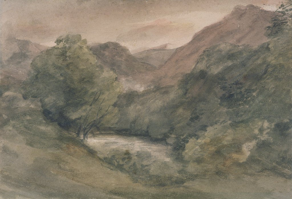 Detail of Borrowdale, Evening after a Fine Day, October 1, 1806 by John Constable