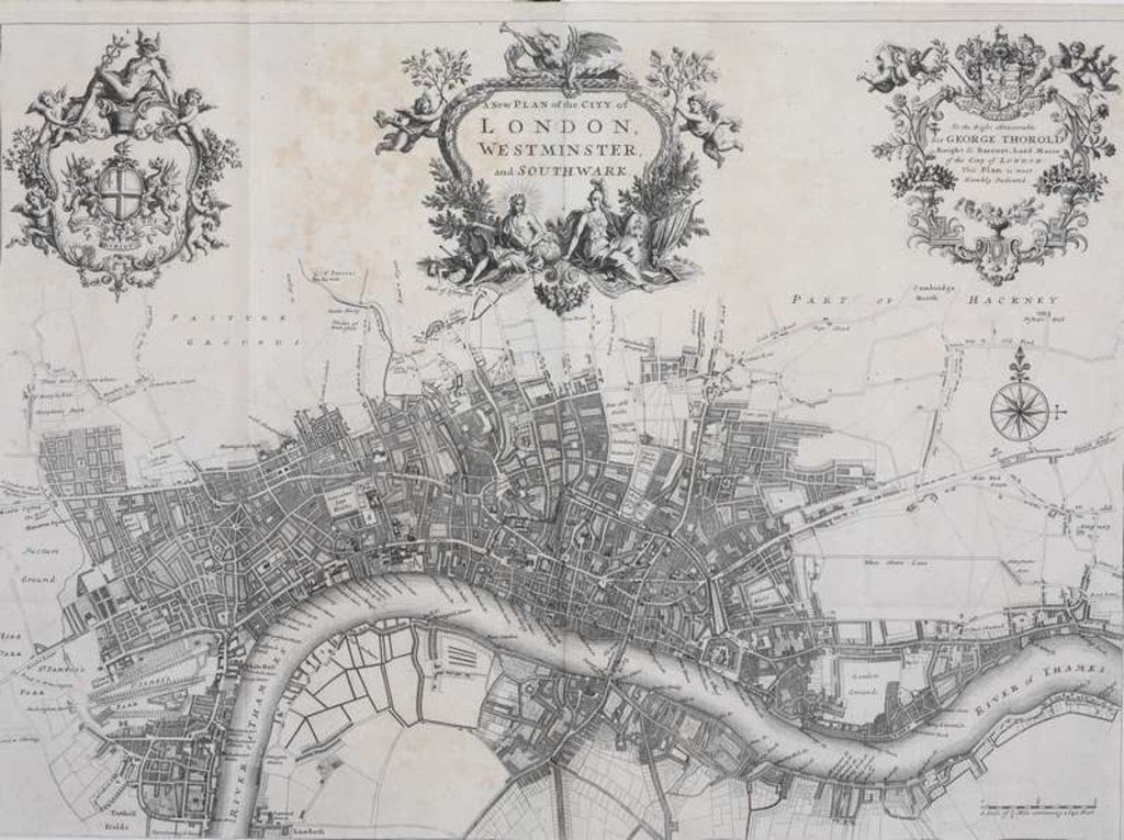 Detail of A New Plan of the City of London, Westminster and Southwark by John Stow